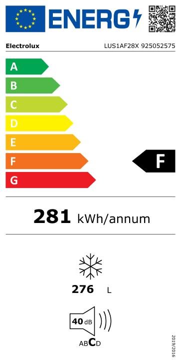 Electrolux LUS1AF28X цена и информация | Šaldikliai, šaldymo dėžės | pigu.lt