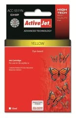 Activejet ACC-551YN (Canon CLI-551Y), geltona kaina ir informacija | Kasetės rašaliniams spausdintuvams | pigu.lt