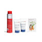 Kosmetikos rinkinys Clarins Men Energizing Value Pack vyrams: dušo žėlė, 50 ml + šampūnas-dušo žėlė, 30 ml + veido prausiklis, 30 ml + kosmetinė цена и информация | Dušo želė, aliejai | pigu.lt