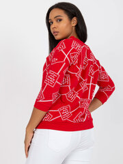 Megztinis moterims Relevance 2016103216604, raudonas kaina ir informacija | Megztiniai moterims | pigu.lt