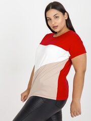 Marškinėliai moterims 2016103227143, raudoni kaina ir informacija | Marškinėliai moterims | pigu.lt