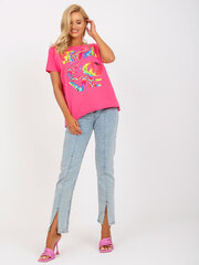 Женская персиковая блуза с принтом цена и информация | Женские блузки, рубашки | pigu.lt