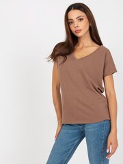 Marškinėliai moterims 2016103259717, rudi kaina ir informacija | Marškinėliai moterims | pigu.lt