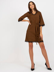 Suknelė moterims Lakerta, ruda kaina ir informacija | Suknelės | pigu.lt