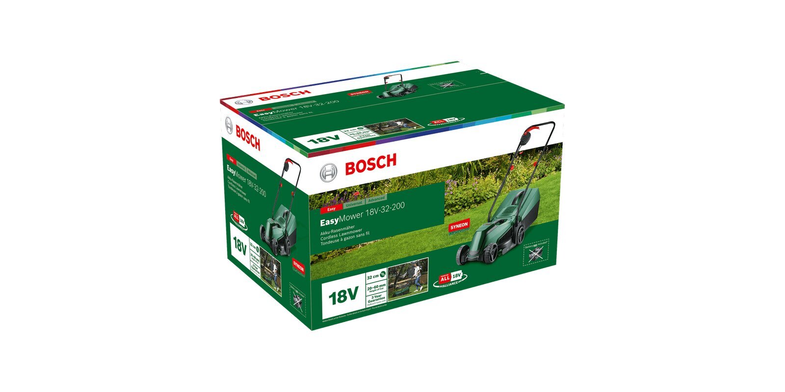 Akumuliatorinė vejapjovė Bosch Easy Mower, 18V-32-200, be akumuliatoriaus ir įkroviklio kaina ir informacija | Vejapjovės, žoliapjovės | pigu.lt