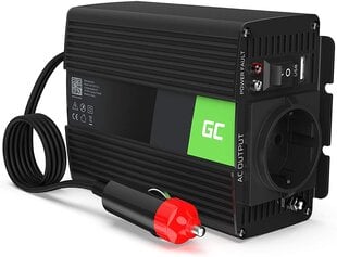 Green Cell Power Inverter 24V to 230V 150W|300W Pure sine wave kaina ir informacija | Įtampos keitikliai | pigu.lt