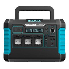 Portable Power Station Romoss RS1500 Thunder Series, 1500W, 1328Wh kaina ir informacija | Komponentai saulės jėgainėms | pigu.lt