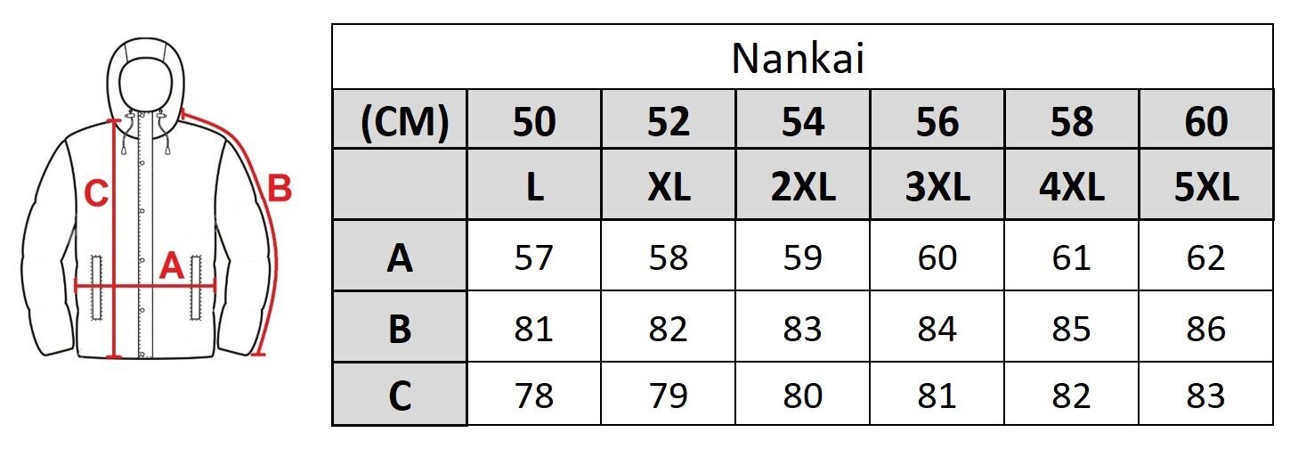 Striukė vyrams Nankai 2372, mėlyna kaina ir informacija | Vyriškos striukės | pigu.lt