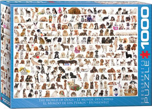 Dėlionė Eurographics, 6000-0581, The World of Dogs, 1000 d. kaina ir informacija | Dėlionės (puzzle) | pigu.lt
