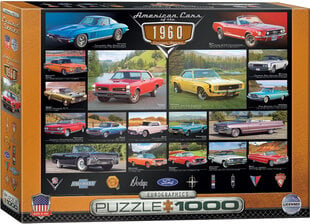 Dėlionė Eurographics, 6000-0677, American Cars of the 1960s, 1000 d. kaina ir informacija | Dėlionės (puzzle) | pigu.lt