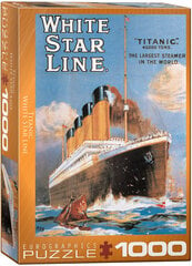 Dėlionė Eurographics, 6000-1333, Titanic, White Star Line, 1000 d. kaina ir informacija | Dėlionės (puzzle) | pigu.lt