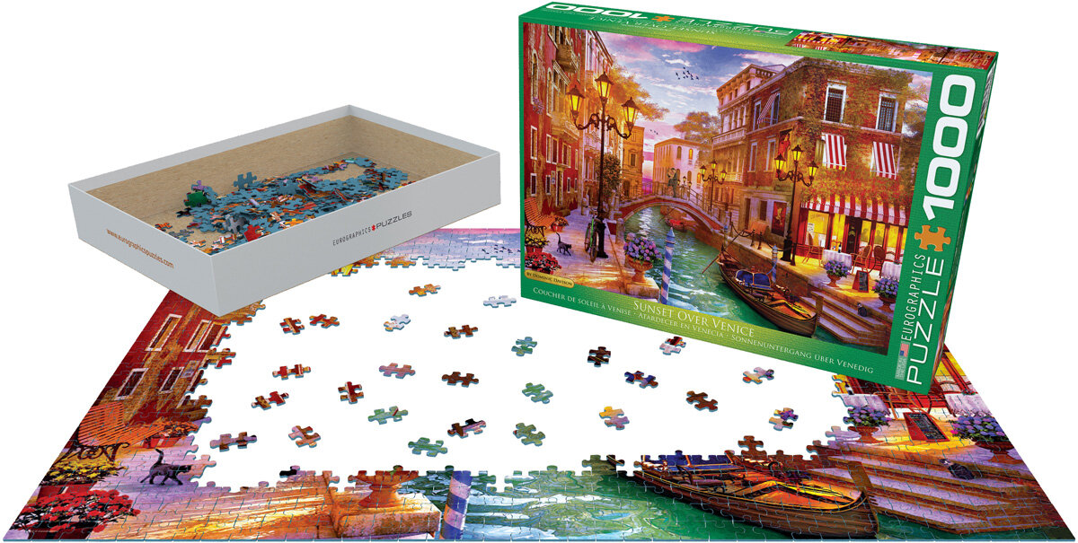 Dėlionė Eurographics, 6000-5353, Sunset Over Venice, 1000 d. kaina ir informacija | Dėlionės (puzzle) | pigu.lt
