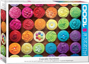 Dėlionė Eurographics, 6000-5625, Cupcake Rainbow, 1000 d. kaina ir informacija | Dėlionės (puzzle) | pigu.lt