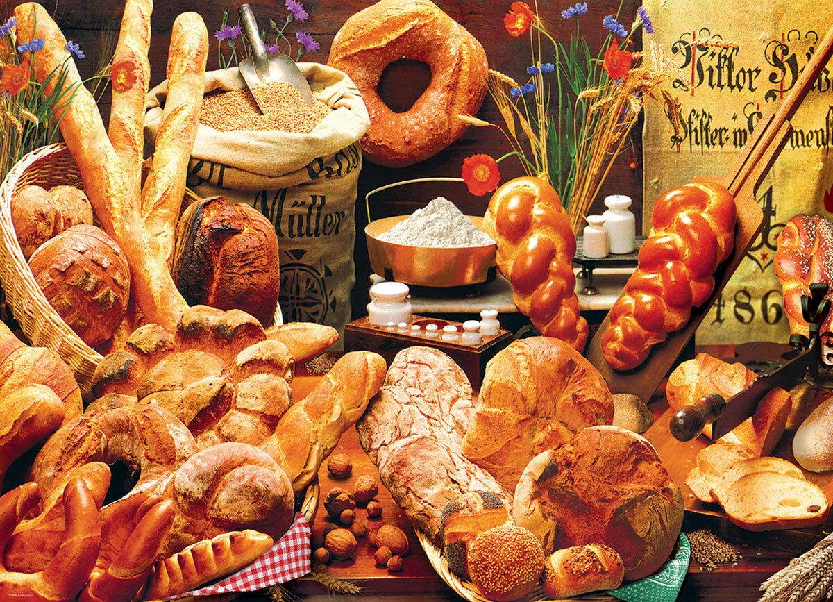 Dėlionė Eurographics, 6000-5626, Bread Table, 1000 d. kaina ir informacija | Dėlionės (puzzle) | pigu.lt