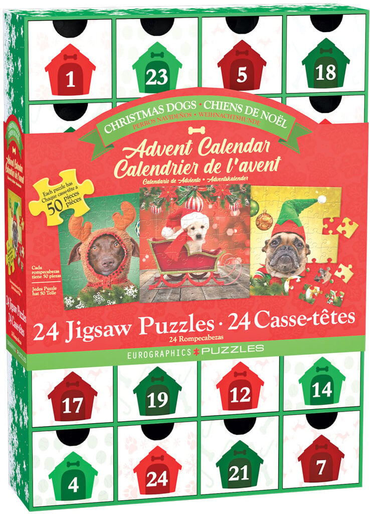 Dėlionė Eurographics, 8924-5738, Christmas Dogs, Advent Calendars, 1200 d. цена и информация | Dėlionės (puzzle) | pigu.lt