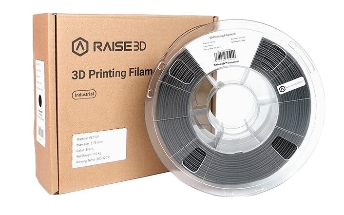 3D spausdinimo siūlas Raise3D PET CF 1kg 1.75mm Black kaina ir informacija | Išmanioji technika ir priedai | pigu.lt