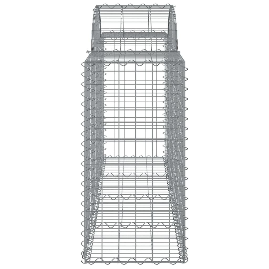 Išlenkti gabiono krepšiai vidaXL, 200x50x80/100cm kaina ir informacija | Tvoros ir jų priedai | pigu.lt