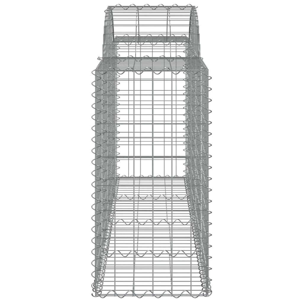 Išlenkti gabiono krepšiai vidaXL, 200x50x80/100cm kaina ir informacija | Tvoros ir jų priedai | pigu.lt