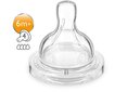 Žindukas Philips Avent Classic+ silikoninis, nuo 6 mėn. greitos tėkmės, SCF634/27, 2 vnt. цена и информация | Buteliukai kūdikiams ir jų priedai | pigu.lt