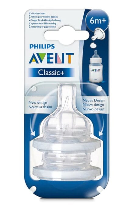 Žindukas Philips Avent Classic+ SCF636/27, nuo 6+ mėn, 2 vnt. цена и информация | Buteliukai kūdikiams ir jų priedai | pigu.lt