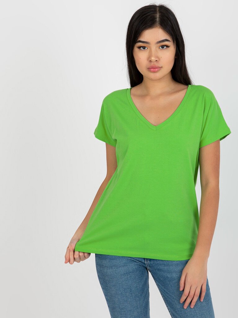 Marškinėliai moterims Basic Feel Good 2016103336012, žali kaina ir informacija | Marškinėliai moterims | pigu.lt
