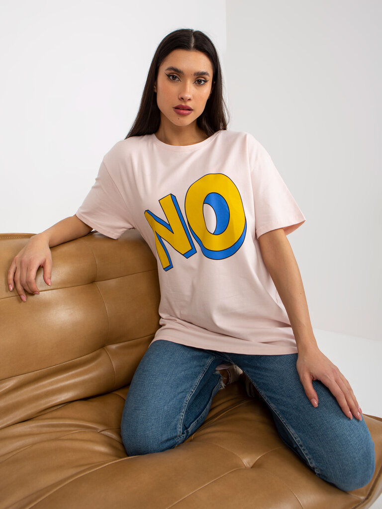 Marškinėliai moterims Ex Moda 2016103346318, rožiniai kaina ir informacija | Marškinėliai moterims | pigu.lt