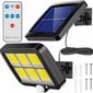 Lauko šviestuvas su saulės baterija ir pulteliu 120 COB LED kaina ir informacija | Lauko šviestuvai | pigu.lt