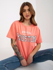Marškinėliai moterims 2016103343508, oranžiniai цена и информация | Футболка женская | pigu.lt
