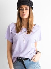 Marškinėliai moterims Basic Feel Good 2016101849798, violetiniai kaina ir informacija | Marškinėliai moterims | pigu.lt