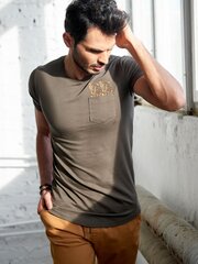 Marškinėliai vyrams Factory Price 2016101881507, žali kaina ir informacija | Vyriški marškinėliai | pigu.lt