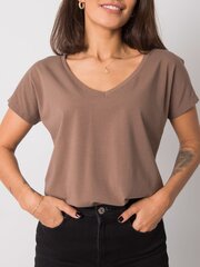 Marškinėliai moterims 2016102117308, rudi kaina ir informacija | Marškinėliai moterims | pigu.lt