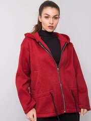 Paltas moterims Italy Moda 2016102790594, raudonas kaina ir informacija | Paltai moterims | pigu.lt