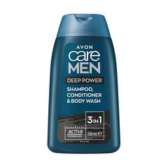 Šampūnas ir dušo želė Avon Care Men 3 in 1, 200 ml kaina ir informacija | Šampūnai | pigu.lt
