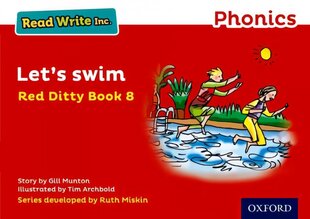 Read Write Inc. Phonics: Red Ditty Book 8 Let's Swim kaina ir informacija | Knygos paaugliams ir jaunimui | pigu.lt