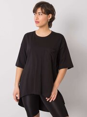 Marškinėliai moterims Rue Paris 2016102861034, juodi цена и информация | Женские футболки | pigu.lt