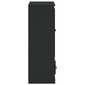 vidaXL Komoda, juodos spalvos, 60x35,5x103,5cm, apdirbta mediena kaina ir informacija | Svetainės spintelės | pigu.lt