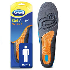 Scholl GelActiv Work™ мужские стельки для рабочей обуви, 1 пара, 40-46 цена и информация | Средства для ухода за одеждой и обувью | pigu.lt