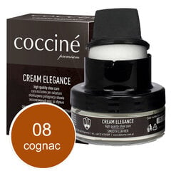 Коньячного цвета крем для натуральной кожи с губкой - Coccine Cream Elegance, 50 ml цена и информация | Средства для ухода за одеждой и обувью | pigu.lt