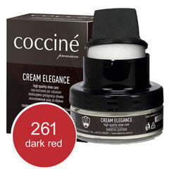 Coccine Cream Elegance batų tepalas su kempinėle, 50 ml, raudonas kaina ir informacija | Drabužių ir avalynės priežiūros priemonės | pigu.lt