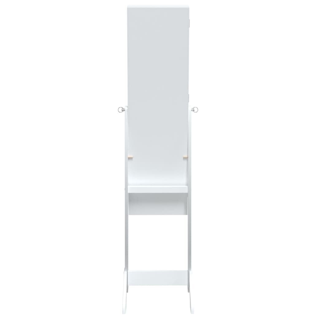 vidaXL Laisvai pastatomas veidrodis, baltos spalvos, 34x37x146cm цена и информация | Veidrodžiai | pigu.lt