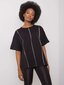 Marškinėliai moterims Rue Paris 2016102946519, juodi kaina ir informacija | Marškinėliai moterims | pigu.lt