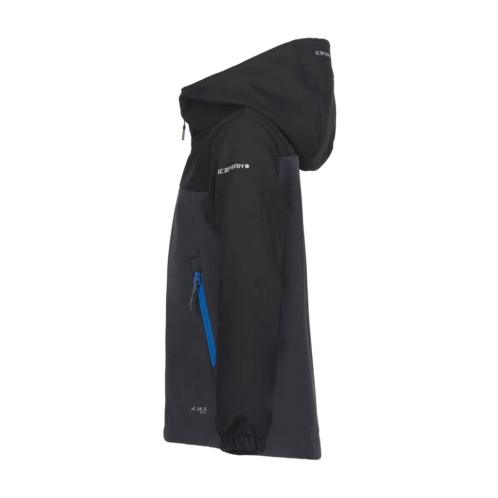 Icepeak vaikiška softshell striukė KONAN JR, juoda-tamsiai pilka kaina ir informacija | Striukės berniukams | pigu.lt