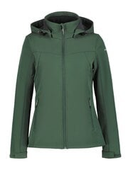 Женская softshell куртка Icepeak BRENHAM, темно-зеленая цена и информация | Женские куртки | pigu.lt