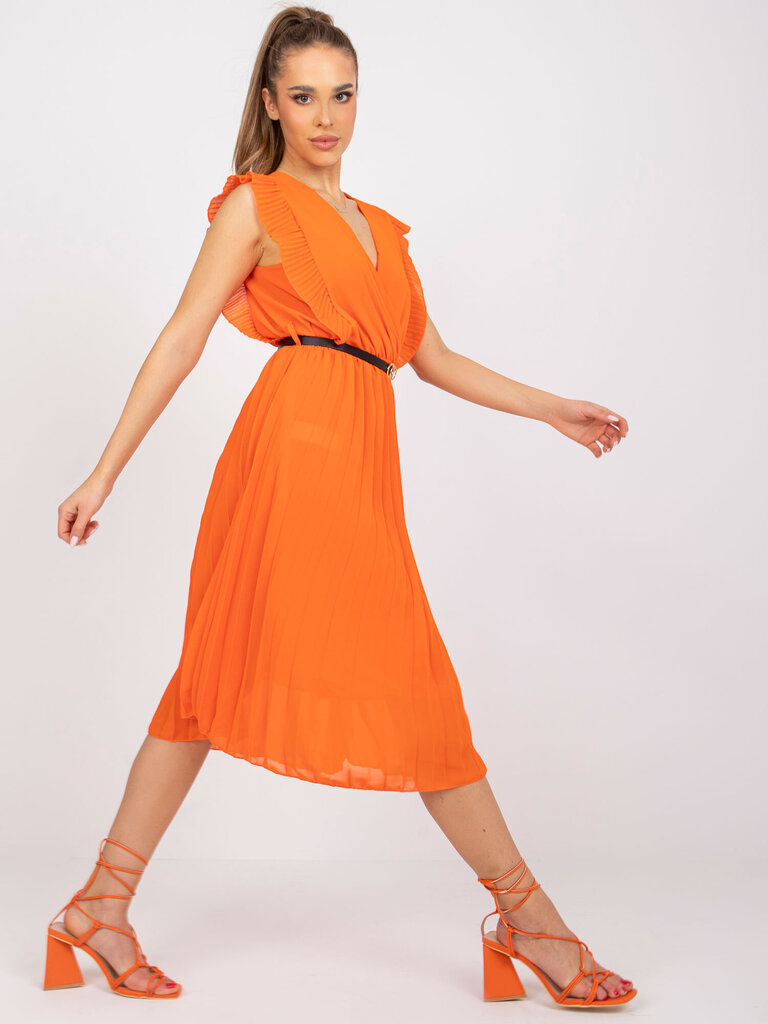 Suknelė moterims 2016103160488, oranžinė kaina ir informacija | Suknelės | pigu.lt