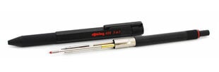 Ручка шариковая Multipen Rotring 600, 3в1, Черная цена и информация | Письменные принадлежности | pigu.lt