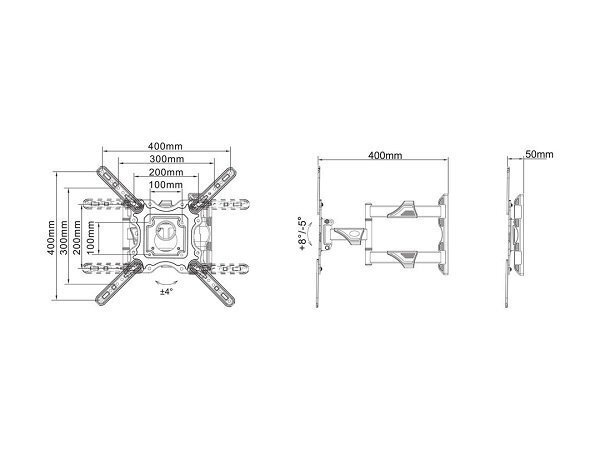 Multibrackets MB-0839 55” kaina ir informacija | Televizorių laikikliai, tvirtinimai | pigu.lt