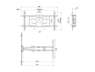 Multibrackets MB-6881 Настенный кронштейн для телевизора для телевизоров до 90" / 60kg цена и информация | Кронштейны и крепления для телевизоров | pigu.lt