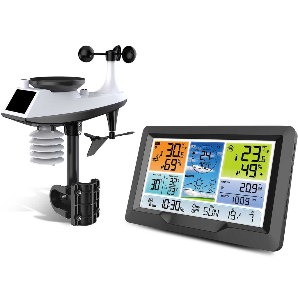 Meteorologinė stotis su ekranu BD-905 grafitas kaina ir informacija | Meteorologinės stotelės, termometrai | pigu.lt