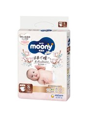 Japoniškos sauskelnės kūdikiams Moony Natural S (4-8kg), 58 vnt. цена и информация | Подгузники | pigu.lt