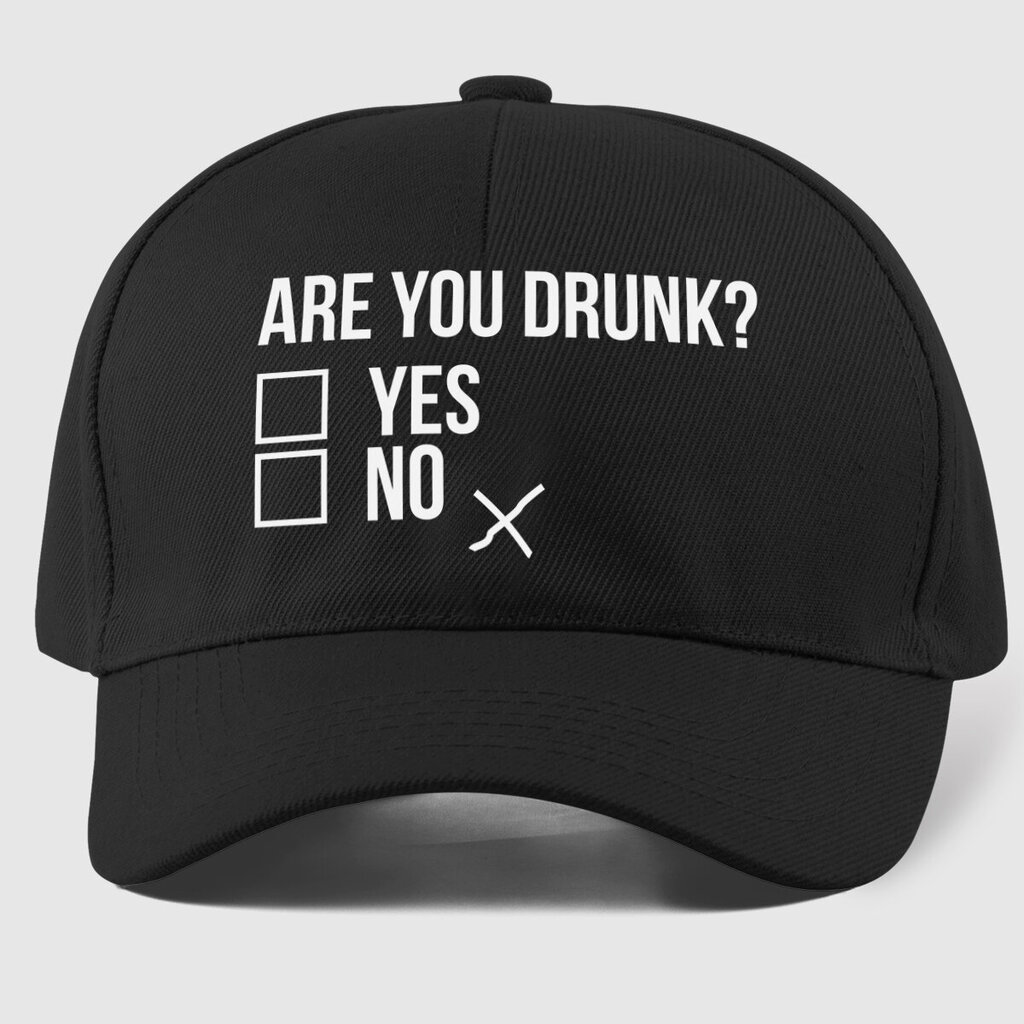 Kepuraitė Are you drunk?, juoda цена и информация | Originalios kepurės | pigu.lt